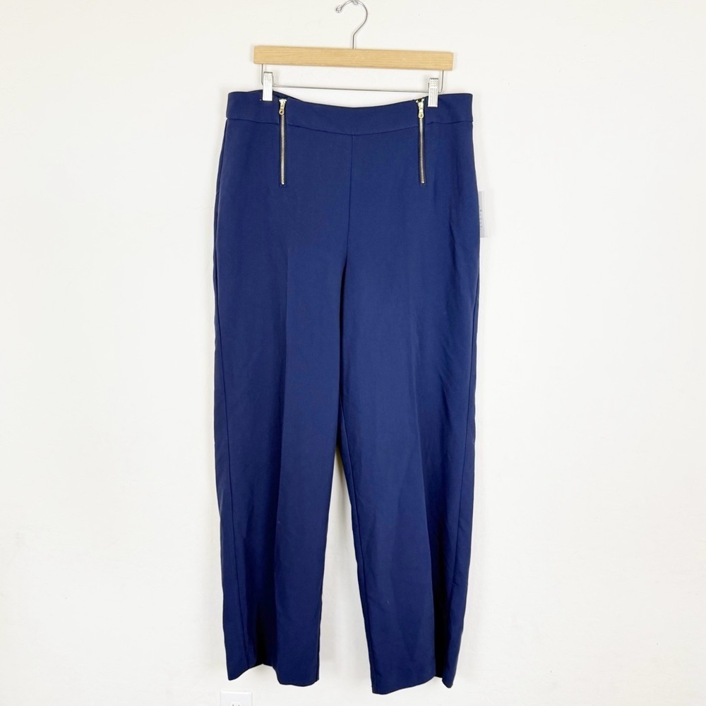 NWT ELOQUII Blue Trouser Pants Zipper Detail